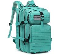 GUJOIN Zaino Tattico 50L Impermeabile, Nylon Resistente per Pesca, Caccia, Escursionismo, Campeggio Militare (Ciano)