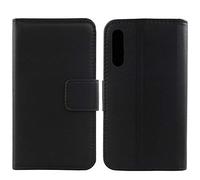 Gukas Vera Pelle Case TPU Silicone Shell per LG Velvet LM-G900EM 6.8" Genuine Flip Cover Custodia Caso Guscio Protettiva Portafoglio (Nero)