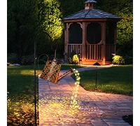 GuKKK Annaffiatoio Solare Luci, Luce d'arte da Giardino con Doccia a Stella, Annaffiatoio Impermeabile Solare luci Fiabesche, Led Fata Arte Lampada Decorativa da Sppendere al Cortile con Staffa