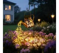 GuKKK Lampada Solare per Annaffiatoi,IP65 Impermeabile Luci Solari da Giardino,Ampada a Energia Solare a Forma di Annaffiatoio con Supporto,Luce Esterna a Led per Giardino/Cortile (Farfalla)
