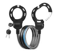 GuKKK Lucchetto Monopattino Elettrico, 1.4KG Lucchetto Bici, 158CM Catena Monopattino Elettrico, 14MM Cavo Serratura a Chiave con Manette, Lucchetto ad Alta Sicurezza Antifurto per Scooter