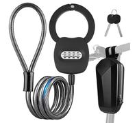 GuKKK Lucchetto Monopattino Elettrico con 4 codici, lLucchetto a Catena Antifurto da 164 cm con borsa impermeabile, cavo antifurto ad alta sicurezza spesso 12 mm, lucchetto per monopattino elettrico