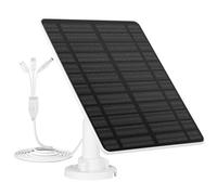 GuKKK Pannello Solare per Telecamera Eufy, Pannello Solare 5V 6W Compatibile con Eufycam, 2C/2C Pro,3/3C, E20/E40, Solo, SoloCam Spotlight, Micro USB e Tappo in Gomma Inclusi, IP65 Impermeabile (1)