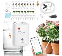 GuKKK Sistema di Irrigazione Automatico WiFi, Kit di Irrigazione a Goccia tramite APP per Piante da Balcone e Interno, Volume d'acqua Regolabile per Le Vacanze, Supporta fino a 16 Vasi