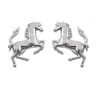 GUKKO Auto Emblema per 2Pcs 3D Metal Horse Emblem, Decorazione Autoadesivo Emblema Decalcomania Anteriori Alta qualità Durabilità