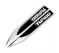 GUKKO Auto Emblema per 2pcs Turbo Emblem, Decorazione Autoadesivo Emblema Decalcomania Anteriori Alta qualità Durabilità