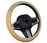 GUKKO Coprivolante Auto per Audi Q8 2018-2023, Protezione Custodia Volante Antiscivolo Traspirante Copri Volante 38cm,F Beige