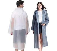 GUKOY 2 Pezzi Impermeabile Poncho Pioggia per Uomini e Donne, Eva Rain Cape Rain Jacket Accessori Pioggia per Escursioni, Ciclismo, Campeggio e Viaggi