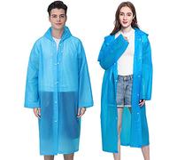GUKOY 2 Pezzi Impermeabile Poncho Pioggia per Uomini e Donne, Eva Rain Cape Rain Jacket Accessori Pioggia per Escursioni, Ciclismo, Campeggio e Viaggi