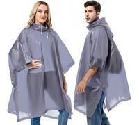 GUKOY Poncho da Pioggia, 2 Pezzi Cappotto da Pioggia per Donne Uomini Mantello da Pioggia Eva Giacca da Pioggia per Escursionismo Ciclismo Campeggio Viaggio