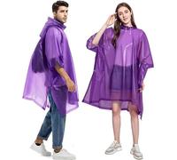 GUKOY Poncho da Pioggia, 2 Pezzi Cappotto da Pioggia per Donne Uomini Mantello da Pioggia Eva Giacca da Pioggia per Escursionismo Ciclismo Campeggio Viaggio