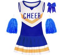 Gukuu&co Costume da cheerleader per ragazze, uniforme da tifo, per Halloween, cosplay, sport, regali di compleanno