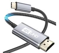 Gulemfy Cavo da USB C a HDMI 2M, Adattatore USB C HDMI ad Altissima Velocità 4K UHD Compatibile con Thunderbolt 4/3, MacBook Pro/Air, i-Pad Pro, Galaxy S23/S22/S21, Note 20, Surface Pro