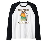 Gulf Breeze Days Camicia Vintage Alabama Coast Travel Graphic Maglia con Maniche Raglan