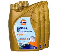 Gulf Formula FS Olio Motore 5W-30 3x1 L Set per Mazda Mitsubishi Nissan Renault