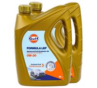 Gulf Formula LEF Olio Motore 0W-30 2x4L Per Alfa Romeo Citroen C3 C4 Berlingo