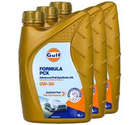Gulf Formula PCX Olio Motore 0W-30 3 x 1 Litro per Alfa Romeo Citroen Jumpy