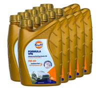 Gulf Formula VFE 0W-20 Olio Motore 10x1 L per VW T-Roc UP 1.0 1.5 TSI GTI AC7