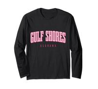 Gulf Shores Alabama Retro Rosa Maglia a Manica