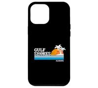 Gulf Shores USA Vacanza tropicale Vintage anni '80 Stile Tramonto Custodia per iPhone 12 Pro Max