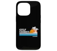Gulf Shores USA Vacanza tropicale Vintage anni '80 Stile Tramonto Custodia per iPhone 13 Pro