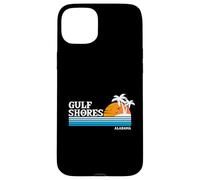 Gulf Shores USA Vacanza tropicale Vintage anni '80 Stile Tramonto Custodia per iPhone 15 Plus