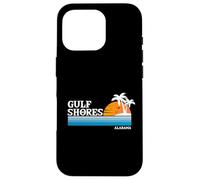 Gulf Shores USA Vacanza tropicale Vintage anni '80 Stile Tramonto Custodia per iPhone 16 Pro
