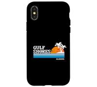 Gulf Shores USA Vacanza tropicale Vintage anni '80 Stile Tramonto Custodia per iPhone X/XS