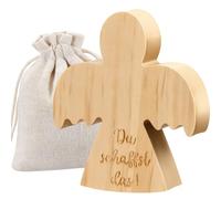 Gulfmew Angelo Custode in Legno Du schaffst das Portafortuna Angelo Custode Adulatore della Mano d'Angelo Regalo di Incoraggiamento Angelo Portafortuna Regalo dell'Angelo Custode per Famiglia Amici