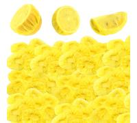 Gulfmew Confezione da 200 coperture elasticizzate a cuneo al limone, per spremere le metà o cunei senza semi, giallo