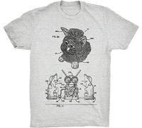GULIDUN Furby Patent T-Shirt.100% Cotton Furby Tshirt Comfy on Black White or Gray Grey XXL