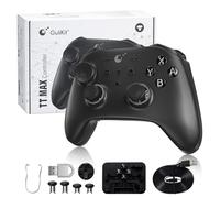GuliKit TT Controller Wireless per PC, Android, iOS, Switch 1/2, Joystick TMR, con Batteria a Lunga Durata da 950 mAh, Funzione di Riattivazione (Nero, TT-MAX)