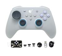 GuliKit TT Max Wireless Game Controller,Bluetooth,Hyperlink Wireless Adapter,Wired, Anti-Drift 720° TMR Joysticks, for Switch/2/PC/Android/iOS, Grey