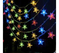 Gulland luminoso per camera da letto - ghirlanda di luci a stella per camera da letto, luci a stella da 10 piedi 20 LED a stella luci interne esterne gemelle luci di Natale per decorazioni