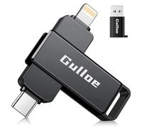 Gulloe Chiavetta USB da 512 GB per iPhone, per backup di foto e video, compatibile con iPhone, iPad, Android, PC, Plug and Play, nessuna applicazione richiesta (grigio metallico)