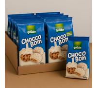 Gullón ChocoBom Bianco - 6 Confezioni da 100g - Biscotti Croccanti con Gocce di Cioccolato Ricoperti da Glassa Bianca - Senza Olio di Palma - Snack Dolce Perfetto per Colazione, Merenda e Dessert