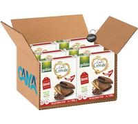 Gullon Cuor di Cereale Brownie Take Away Barretta con Ripieno di Brownie 202,5g [CAIYA® BOX da 6 Confezioni]