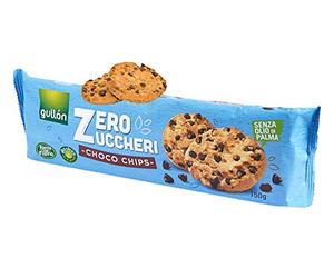 Gullon, Golosi Biscotti Choco Chips con Gocce di Cioccolato e Zero Zuccheri 150g