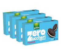 Gullon Twins Zero Zuccheri Biscotto al Cacao con Ripieno Vegano 5 Monoporzioni 210g [4 Confezioni]