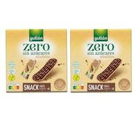 Gullon Zero | Snack senza zucchero | Biscotti al cioccolato fondente | 2 confezioni da 150 g ciascuna