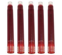 Gullor 25 PCS Internazionale Dimensione cartuccia di inchiostro della penna Adatta Jinhao penne stilografiche, ROSSO, 5 pacchetti