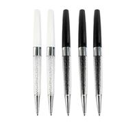 Gullor 5pcs bling bling penna a sfera retrattile di cristallo sottile di diamante, stile d
