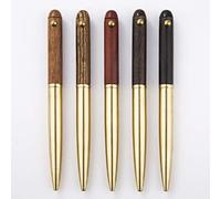 Gullor 5PCS Handcraft Penna a Sfera in Legno Di Lusso, in Palissandro e Ottone, Colore Può Variare Per Legno Naturale Puro