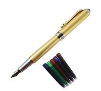 Gullor drago d'oro occhi di rubino più nobile penna stilografica 1000 penna originale set cartuccia di inchiostro sacchetto - d'oro
