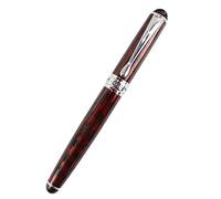Gullor Fontana Jinhao Medio Pennino della Penna X750 Dark Red Flower Pattern in Acciaio Inox