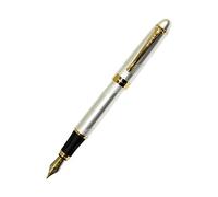 Gullor Jinhao X450 Penna stilografica, colore: argento e oro
