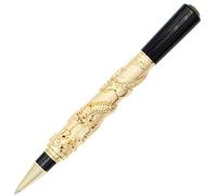Gullor Noble Penna dorata Rollerball classico Dragons stile cinese 3D intagliato