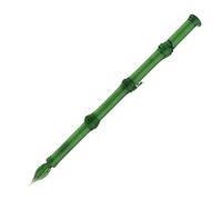Gullor Penna a immersione in vetro, a forma di bambù, fatta a mano, con cristalli, idea regalo, verde