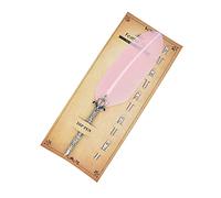 Gullor - Penna calligrafia con penna a forma di piuma e 5 pennini per calligrafia per principianti e bambini, set di penne a forma di penna a sfera, rosa