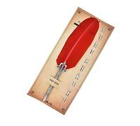 Gullor - Penna calligrafia con penna a penna e 5 pennini calligrafia, per principianti, bambini, calligrafia, penna a sfera, colore: rosso